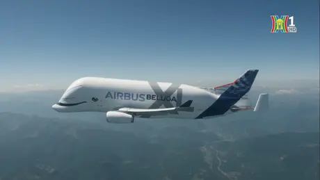 Siêu máy bay vận tải Airbus Beluga lần đầu đến Việt Nam