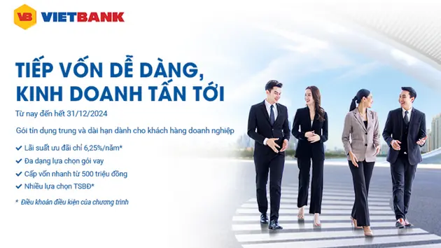 Vietbank hỗ trợ cho vay doanh nghiệp với lãi suất hấp dẫn