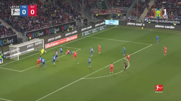 Hoffenheim và Freiburg hoà 1-1