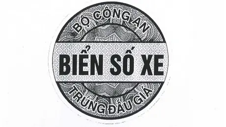 Biển số xe trúng đấu giá được gắn tem nhận diện riêng