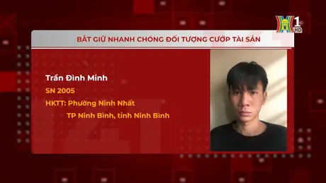 Bắt giữ nhanh chóng đối tượng cướp tài sản