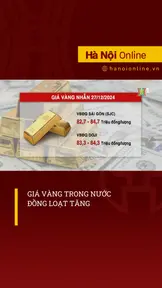 Giá vàng trong nước đồng loạt tăng