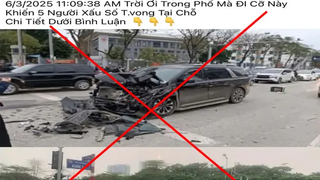 Thông tin TNGT khiến 5 người tử vong là sai sự thật