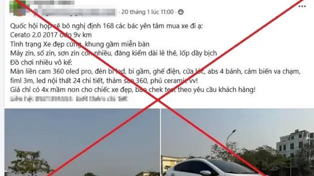 Thông tin 'Quốc hội bỏ Nghị định 168' là sai sự thật