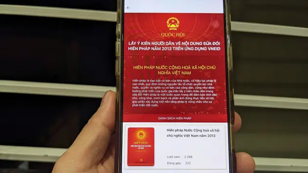 Nhân dân có thể góp ý sửa Hiến pháp thông qua VNeID