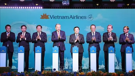 Tổng Bí thư Tô Lâm dự Lễ công bố đường bay thẳng Hà Nội-Moscow