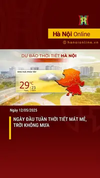 Thời tiết 12/5: Hà Nội đầu tuần mát mẻ, không mưa