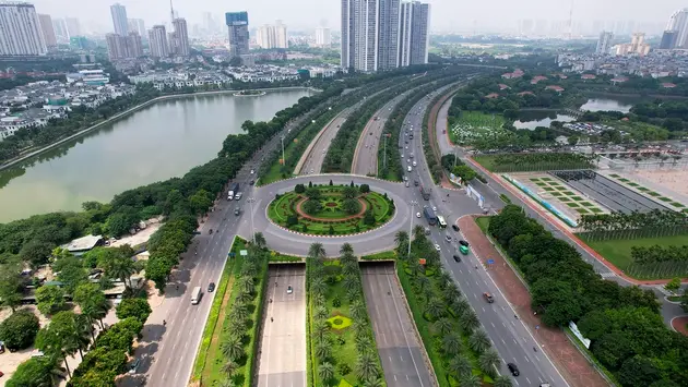 Hà Nội điều chỉnh giao thông trên đại lộ Thăng Long