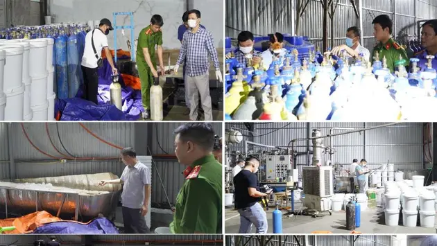 Triệt phá đường dây sản xuất khí cười quy mô cực lớn