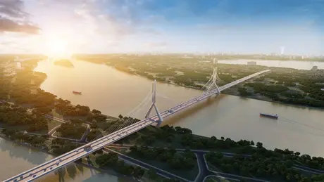 Cầu Tứ Liên mở rộng không gian phát triển đô thị