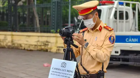 Hệ thống camera lưu động phạt nguội đầu tiên ở Hà Nội