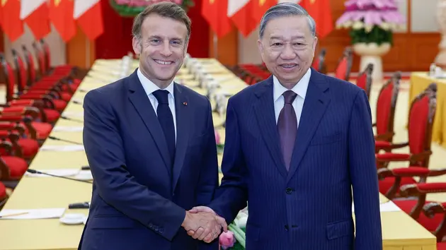 Tổng Bí thư Tô Lâm tiếp Tổng thống Pháp Emmanuel Macron