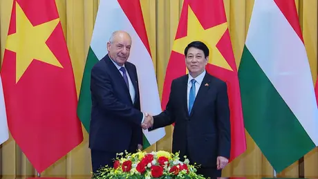 Chủ tịch nước Lương Cường chủ trì lễ đón Tổng thống Hungary
