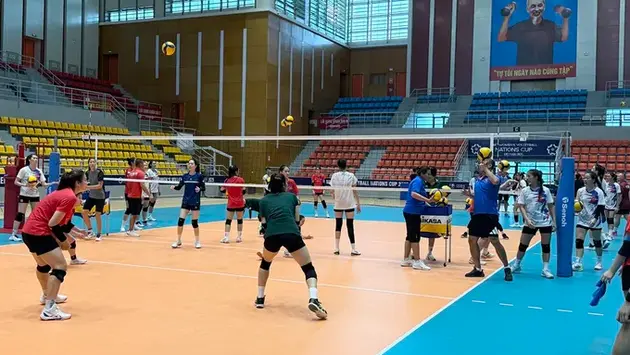 Nhà thi đấu Đông Anh sẵn sàng cho giải AVC Nations Cup