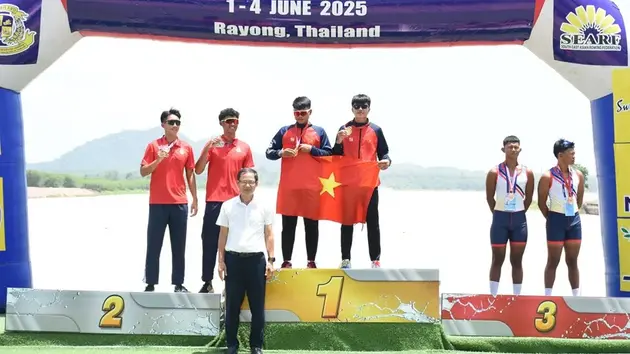 Rowing Việt Nam nhất toàn đoàn giải vô địch Đông Nam Á