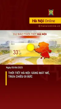 Thời tiết Hà Nội sáng mát mẻ, trưa chiều oi bức
