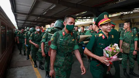 Đoàn quân miền Nam ra Hà Nội sẵn sàng cho diễu binh