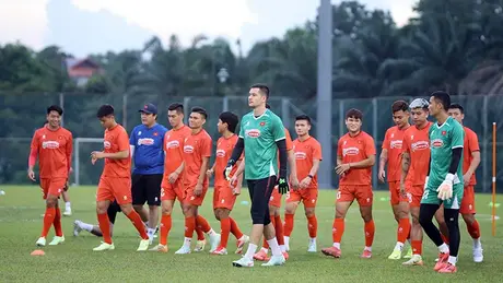 Buổi tập đầu tiên của đội tuyển Việt Nam tại Malaysia