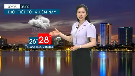 Dự báo thời tiết tối | 08/06/2025