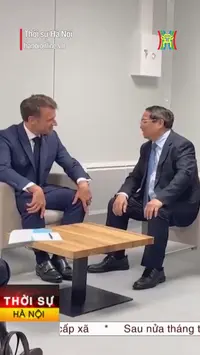 Thủ tướng Phạm Minh Chính hội kiến Tổng thống Emmanuel Macron