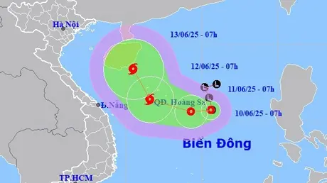 Áp thấp nhiệt đới có thể thành bão số 1 vào 12/6