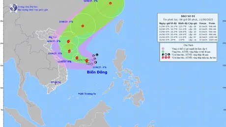 Áp thấp nhiệt đới mạnh lên thành bão số 1