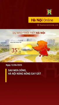 Thời tiết 12/6: Hà Nội nắng nóng gay gắt sau mưa dông