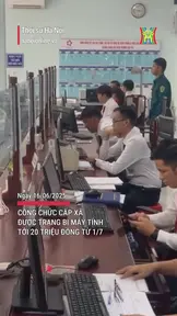 Công chức cấp xã được trang bị máy tính 20 triệu