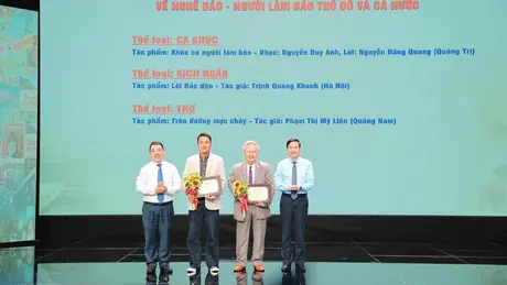 Vinh danh những sáng tác nghệ thuật về người làm báo