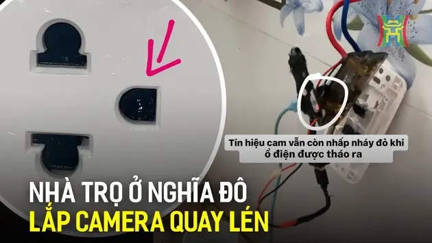 Phát hiện camera quay lén giấu trong ổ điện tại nhà trọ