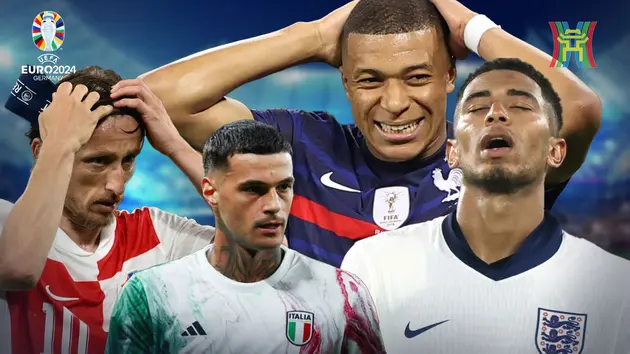 5 đội bóng gây thất vọng nhất vòng bảng Euro 2024
