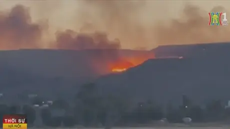 Du khách phải sơ tán do cháy rừng ở Hy Lạp